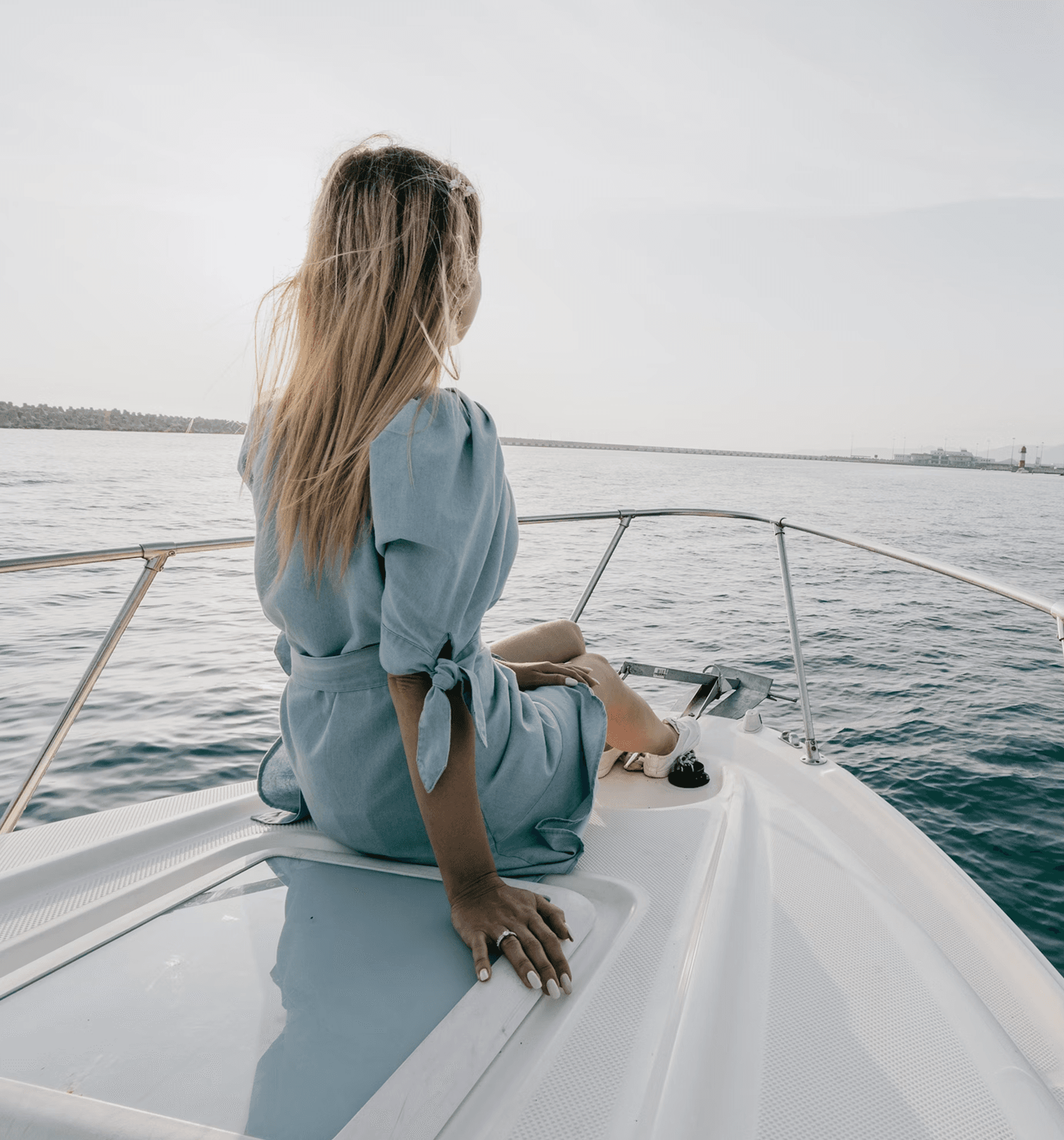 Woman on a boat